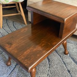 Wood end table