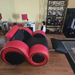 Genuine leather unique recliner chair car design 