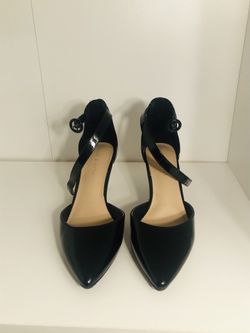 Elegant shiny black high heels