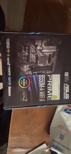 Asus prime b550 a wifi and am4 micro atx mother board  new and sealed