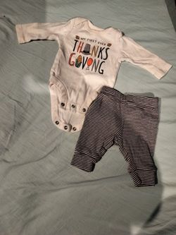 Newborn Baby Neutral Thanksgiving Outfit