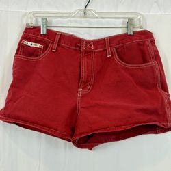 Workwear By LEI Vintage Y2K Red Twill Shorts Size 13