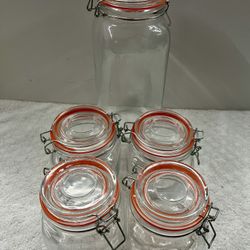 Glass Canning Jars With Hinged Lids