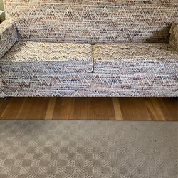 Sleeper Sofa- Brown And tan- Great For Small Spaces