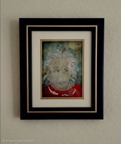 This striking artwork is indeed "Albert", an authentic three-dimensional vitreography piece created by artist Jean-Pierre Weill 10"×9"