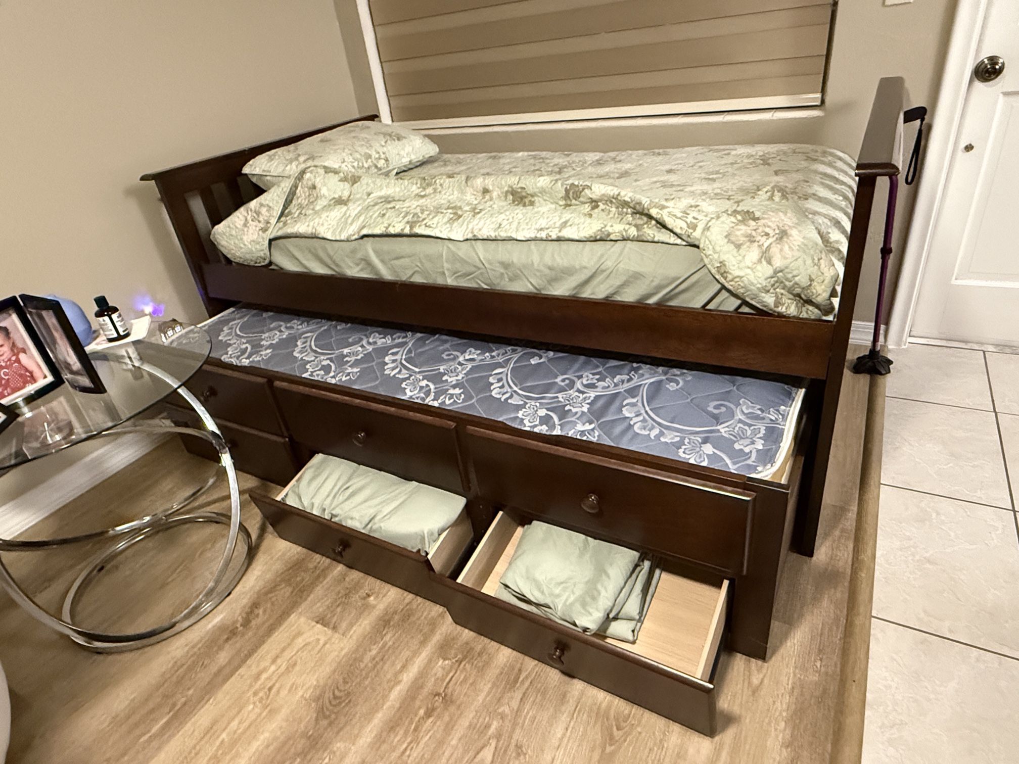 Twin Trundle Bed With Drawers