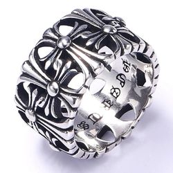 Chrome Hearts Cemetery 5/8” Thick Cross Stainless Steel Ring Sizes 9, 10 & 11