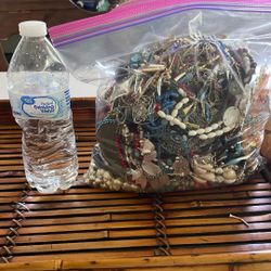 Huge Jewelry Lot, Mixed Bag Of Real And Costume Jewelry 