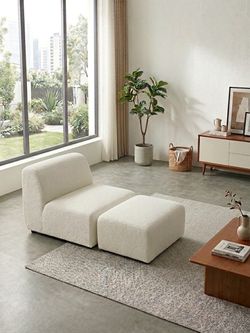 Brand New White Boucle Modular Sofa / Couch (1, 2, or 3-Piece Sets)