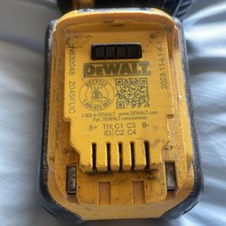 Dewalt zawzaw,  with 2 batteries 140, yellow and black used brushless  used but good