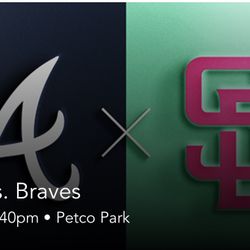2 Padres vs Braves Tickets - 7/12