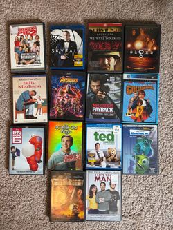 Lot of 14 DVD and Blu-ray Movies