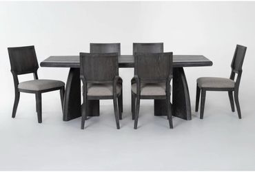 Living Spaces Astra ll 6-piece Black & Grey Dining Set-Excellent Condition
