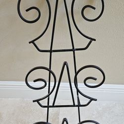 28" X  11" Wrought Iron Magazine Rack (BROWN)