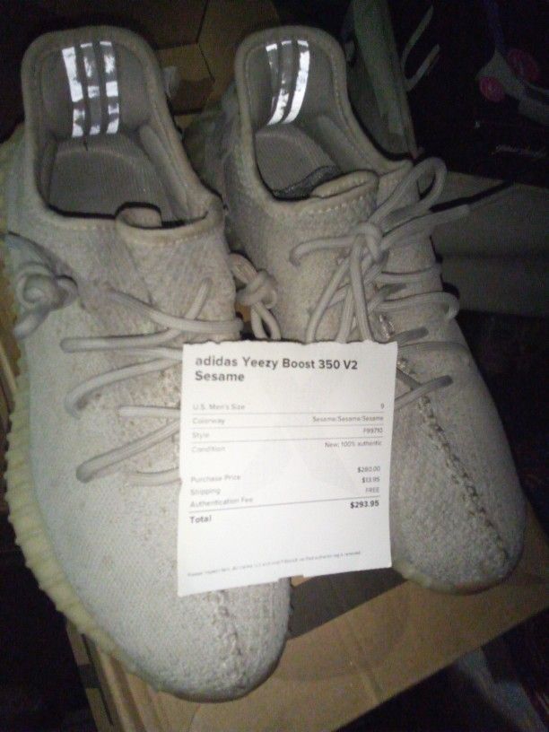 adidas gazelle silver green womens Yeezy Boost 350 V2 'Linen' main image 1