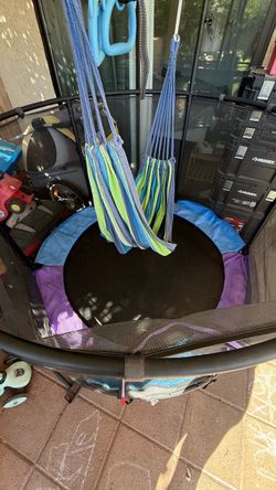 SKYUP 54"/60''/66" Mini Trampoline for Kids, 400LBS 5ft Toddler Trampoline with Net & Swing