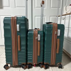 3 piece Luggage Set Expandable Suitcase Hard Case Suitcases with Spinner Wheels, TSA Lock, Durable Waterproof Travel Set