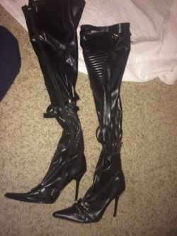 Thigh high darth Vader boots
