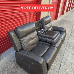 Entertainment Power Recliner Couch