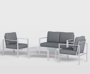 Grey Patio Furniture - Four piece