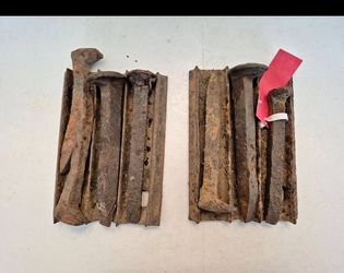 Vintage Railroad Spikes and Tie Plates