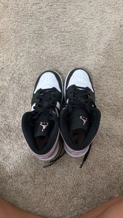 Air Jordan 1 Low Sneakers Black White Pink