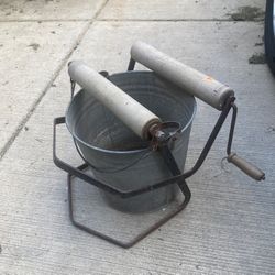 Antique Wringer Mop Bucket 