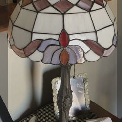 Vintage Bronze Tiffany Table Lamp 