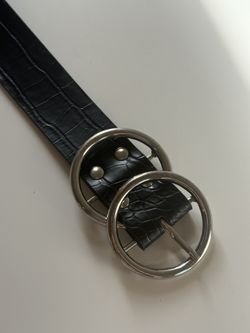 Black & Silver Textured Belt