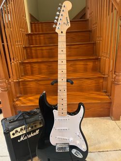 Squier Stratocaster w/ Marshall Amp
