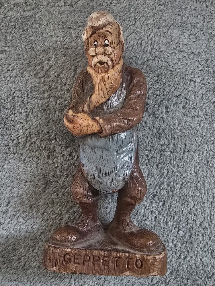 Rare And Vintage Geppetto Wooden Figurine