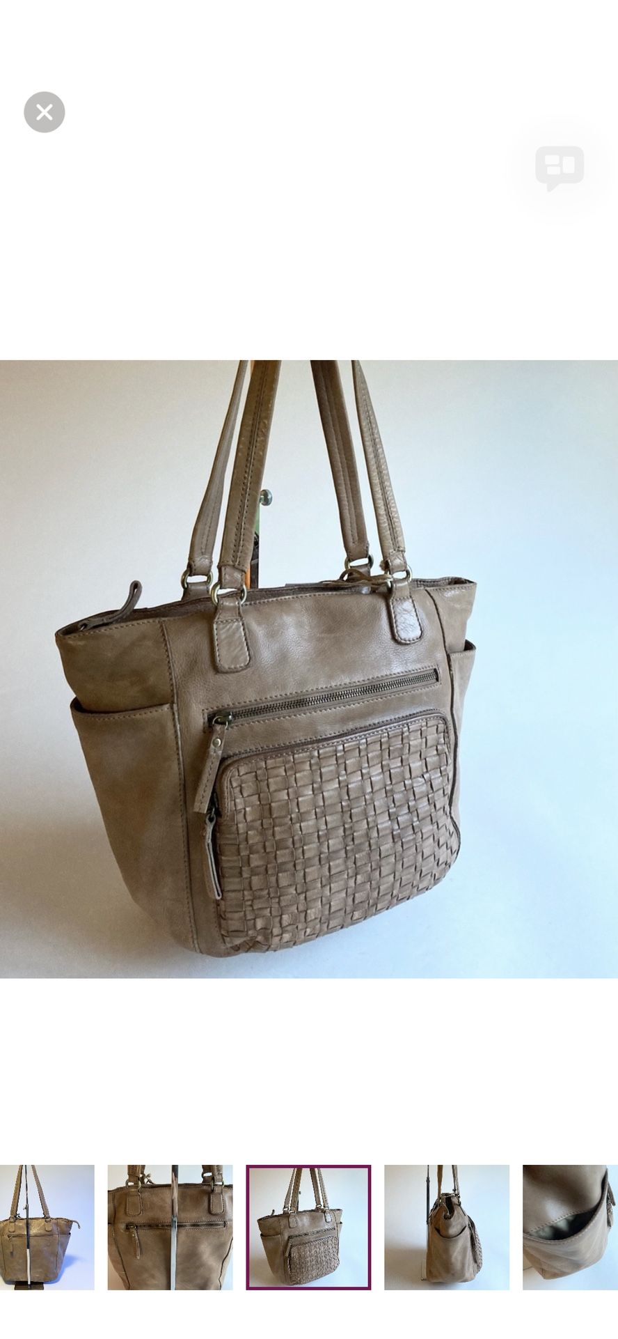 Genuine Leather Tan Tote Bag / Purse