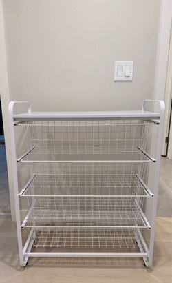 White clothing racks 4 drawers