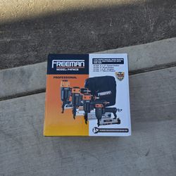 Freeman P9PCK Complete Pneumatic Framing And Finishing Nailer And Stapler Kit With Bags Fasteners (9-Piece)