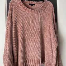 knitted pink top