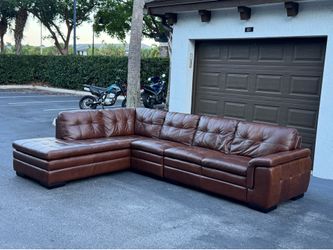 🛋️ Sectional Couch/Sofa - Camel - Leather - Delivery Available 🚛
