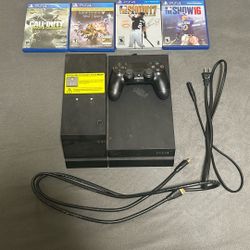 PS4 - 4 TB Extra Storage With Controller And 4 Games (Pick Up Only)