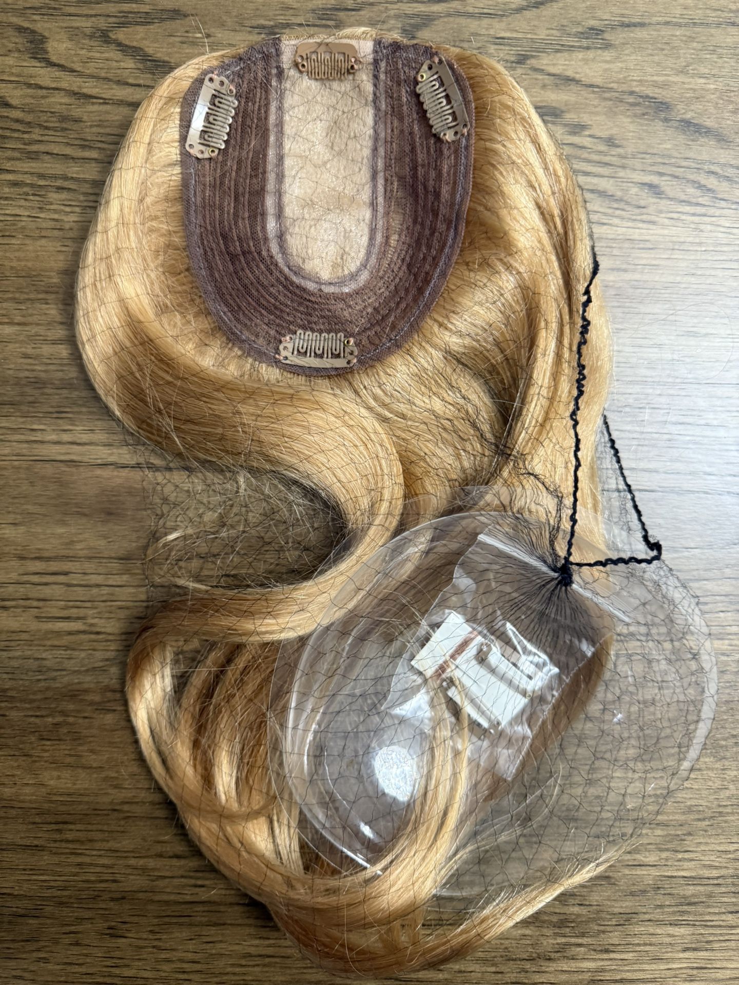 Golden Blonde Hair Topper Wig