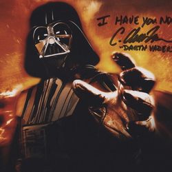 C ANDREW NELSON hand-signed STAR WARS color 8x10 uacc rd coa DARTH VADER CLOSEUP