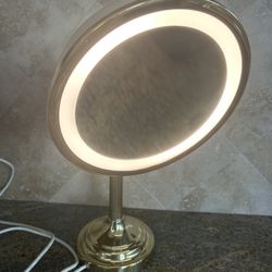 Gold Magnifying Mirror Vanity Makeup Mirror Tabletop