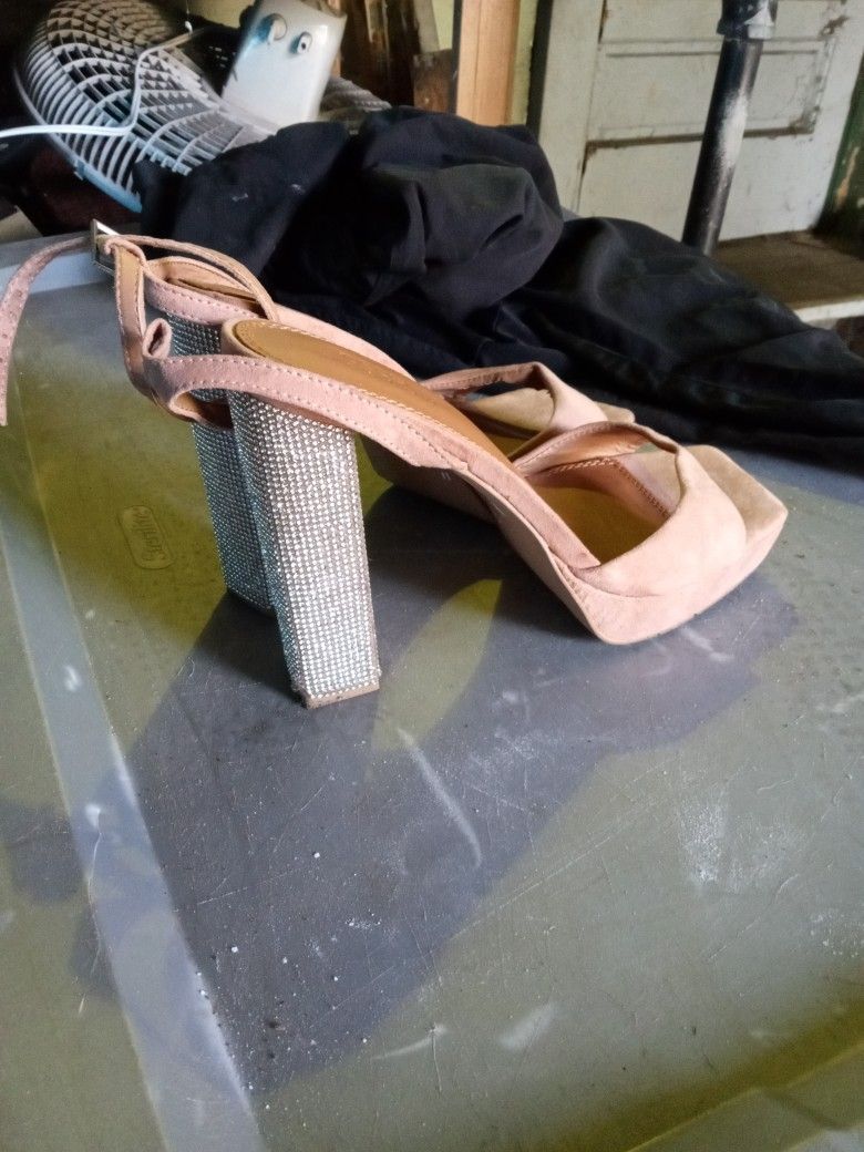 Asos Design Rhinestone Heeled Shoes