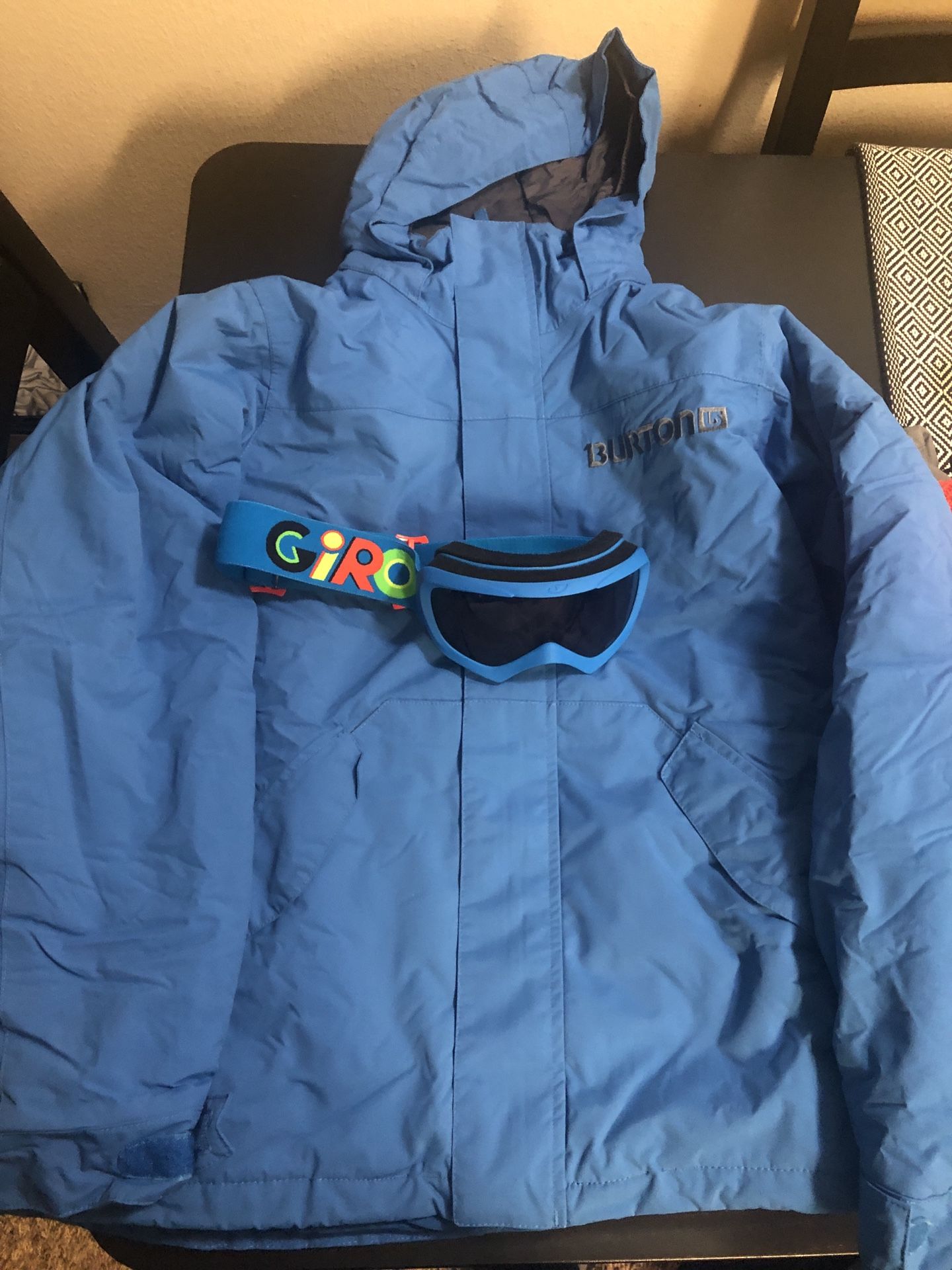 Youth Burton M Jacket And Giro Goggles Like New