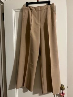Pleated wide leg trousers