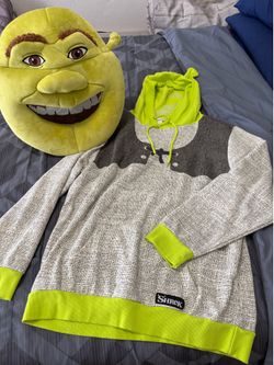 Halloween costume Shrek hoodie head Spirit of Halloween