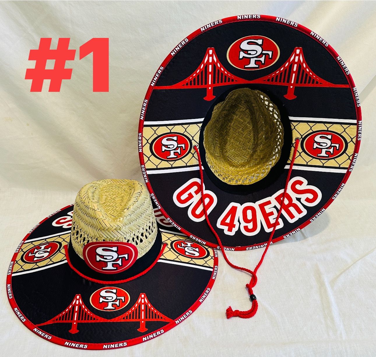 San Francisco 49ers Straw Hat Great Fathers Day Gift π order now (I also have other Teams)