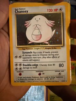Chansey Holo Rare Pokémon Card Base Set 3/102