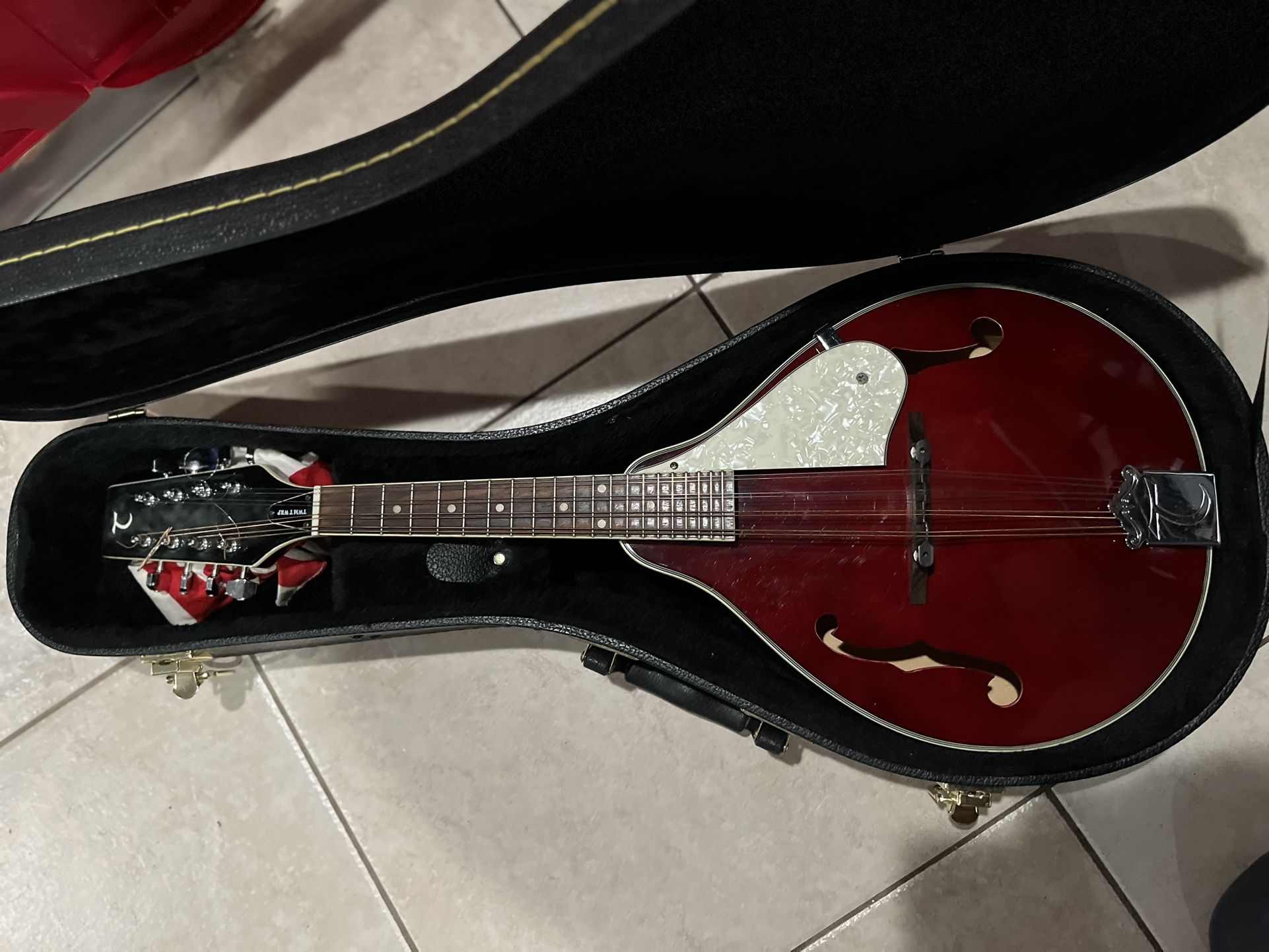 Tanglewood Union Series Teardrop Mandolin Wine Red