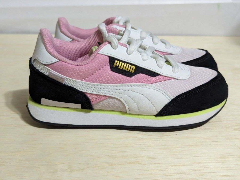 Puma Future Rider Bouquet Lace Up  Youth Girls Pink White Sneakers Shoes Size 1C