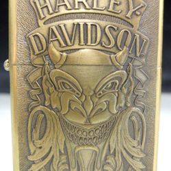 Zippo Harley-Davidson Demon Devil Satan Solid Brass NEW Lighter IX 1993