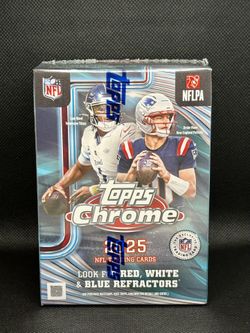 Topps Chrome Football Value Box 2025 Factory Sealed